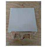 U.S. Art Supply Stretched Canvas with Mini Natural Wood Display Easel Kit (Pack of 8), Artist Tripod Tabletop Holder Stand - Painting Party, Kids Crafts, Oil Acrylic Paints, Signs, Photos