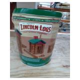 Lincoln Logs 100th Anniversary Tin. 111 Pieces