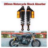 OXMART 11inch 280mm Universal Motorcycle Shock Absorber Rear Suspension, Adjustable Air Reservoir, Load 330 lbs/150Kg, Fit For Honda Suzuki Yamaha Kawasaki ATV Go Kart Quad Dirt Sport Bikes