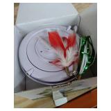 Cat Laser Toys, 3 in 1 Tumbler Interactive Cat Toys, Laser and Feather Toys for Indoor Cats Kittens Pets, Rechargeable Automatic Cats Chaser Toy with Laser,3 Speed Modes,3 Timer Settings (White 2in1)