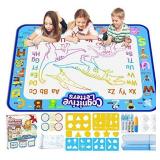 Jasonwell Aqua Magic Doodle Mat 40 X 32 Inches Extra Large Water Drawing Doodling Mat Coloring Mat Educational Toys Gifts for Kids Toddlers Boys Girls Age 3 4 5 6 7 8 Year Old