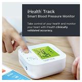 iHealth Track Smart Upper Arm Blood Pressure Monitor, Adjustable Cuff Large Arm Friendly, Bluetooth Blood Pressure Machine, App-Enabled for iOS & Android