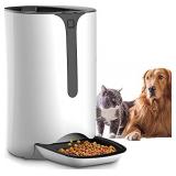 Automatic Pet Feeder for Dog and Cat Food Dispenser with Timed Programmable, Portion Control Up to 4 Meals Per Day, Voice Recorder, Battery and Plug-in Power 7L for Small Medium and Large Pet