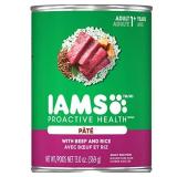 IAMS PROACTIVE HEALTH Adult Soft Wet Dog PatÃ© Food With Beef and Rice, (12) 13.0 oz. Cans