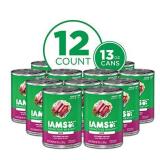 IAMS PROACTIVE HEALTH Adult Soft Wet Dog PatÃ© Food With Beef and Rice, (12) 13.0 oz. Cans