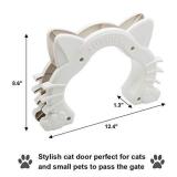 Juegoal Interior Cat Door Kitty Shaped Hole Pet Door for Cat and Small Pets, Fits Inside Door Hides Litter Box Furniture