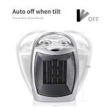 Portable Electric Space Heater with Thermostat, 1500W/750W Safe and Quiet Ceramic Heater Fan, Heat Up 200 Square Feet for Office Room Desk Indoor Use