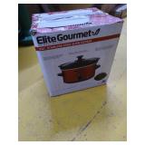 Elite Gourmet MST-275XR Electric Oval Slow Cooker, Adjustable Temp, Entrees, Sauces, Stews & Dips, Dishwasher Safe Glass Lid & Crock (2 Quart, Red)
