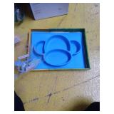 Nuby Sure Grip Monkey Silicone Placemat, Blue , 5"