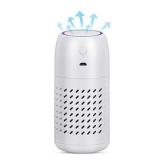 Portable Air Purifier for Home True HEPA Filter 3 Stage Smoke Air Purifiers(5.11x2.55in),20db Quiet Air Cleaner for Office Bedroom, White