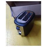 Amazon Basics 2 Slice, Extra-Wide Slot Toaster with 6 Shade Settings, Black