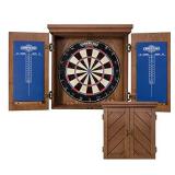 American Legend Charleston Solid Wood Bristle Dartboard Cabinet Set - Includes 18â dartboard and 6 steel tip darts