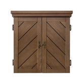 American Legend Charleston Solid Wood Bristle Dartboard Cabinet Set - Includes 18â dartboard and 6 steel tip darts