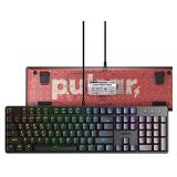 Pulsar Gaming Gears - PK021 Lunar Alloy Full Size Aluminum Alloy Build Hot Swappable Mechanical Gaming Keyboard Full RGB LED Backlit USB Wired for Windows PC 104 Keys (Blue Clicky Switch)