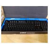 Pulsar Gaming Gears - PK021 Lunar Alloy Full Size Aluminum Alloy Build Hot Swappable Mechanical Gaming Keyboard Full RGB LED Backlit USB Wired for Windows PC 104 Keys (Blue Clicky Switch)