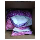 Pink and Purple Bedding Set