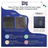 HOUSE OF PARTY â Square Shimmer Panels (Pack of 24), Sequin Shimmer Wall Backdrop Decoration Panels, Photo Backdrops for Birthday, Anniversary & Engagement Parties DÃ©cor (Black)