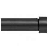 Ivilon Drapery Window Curtain Rod - End Cap Style Design 1 Inch Pole. 72 to 144 Inch Color Black