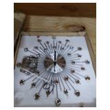Rhinestone Wall Clock,Modern Crystal Sunburst Silent Wall Clock for Living Room Bedroom,Creative Quartz Clocks Mute Wall Charts