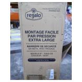 Regalo Easy StepÂ® Extra Tall Walk Thru Baby Gate, Bonus Kit, Includes 4-Inch Extension Kit, 4 Pack of Pressure Mount Kit and 4 Pack of Wall Cups and Mounting Kit, Black