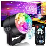 Disco Ball Light Disco Lights Party Lights GOOLIGHT LED 7 Colors Effect Projector with Remote Control Sound Activated Strobe Stage Lights Magic Ball Light for Christmas Gift Bar Club Birthday Party