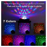 Disco Ball Light Disco Lights Party Lights GOOLIGHT LED 7 Colors Effect Projector with Remote Control Sound Activated Strobe Stage Lights Magic Ball Light for Christmas Gift Bar Club Birthday Party