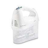 Hamilton Beach 6-Speed Electric Hand Mixer, Beaters and Whisk, with Snap-On Storage Case, White