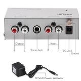 Pyle Phono Turntable Preamp - Mini Electronic Audio Stereo Phonograph Preamplifier with RCA Input, RCA Output & Low Noise Operation Powered by 12 Volt DC Adapter (PP444)