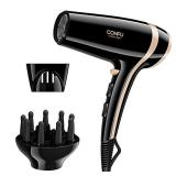 Hair Dryer, 1875W Professional Powerful Hairdryerï¼ DC Motor Ionic Blow Dryer with Adjustable 2 Speed, 3 Heat Settings, 5 Mins Fast Drying ï¼ with Diffuser & Nozzles ï¼for Women&MenâC