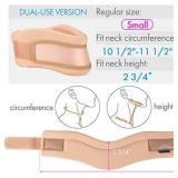 VELPEAU Neck Brace -Foam Cervical Collar - Soft Neck Support Relieves Pain & Pressure in Spine - Wraps Aligns Stabilizes Vertebrae - Can Be Used During Sleep (Dual-use, Brown, Small, 2.75â³)