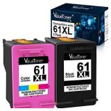 Valuetoner Remanufactured Ink Cartridges Replacement for HP 61XL 61 XL to use with Envy 4500 Deskjet 1000 1056 1510 1512 1010 1055 OfficeJet 4630 Series Printer ( 1 Black, 1 Tri-Color )