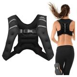 Aduro Sport Weighted Vest Workout Equipment, 4lbs/6lbs/12lbs/20lbs/25lbs Body Weight Vest for Men, Women, Kids (4 Pounds (1.81 KG))