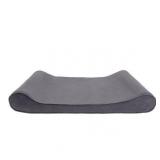 FurHaven Pet Dog Bed Orthopedic Microvelvet Luxe Lounger Pet Bed for Dogs & Cats, Gray, Jumbo