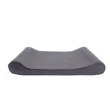 FurHaven Pet Dog Bed Orthopedic Microvelvet Luxe Lounger Pet Bed for Dogs & Cats, Gray, Jumbo