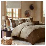 Madison Park Boone Microsuede 7-Pc. Queen Comforter Set Bedding