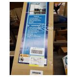 White Cordless Room Darkening 2 in. Faux Wood Blind for Window  25x 72