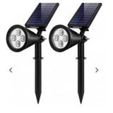 InnoGear Solar Lights Outdoor, Upgraded Waterproof Solar Powered Landscape Spotlights 2-in-1 Wall Light Decorative Lighting Auto On/Off for Pathway Garden Patio Yard Driveway Pool, Pack of 2