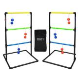 GoSports Indoor/Outdoor Ladder Toss Game Set with 6 Rubber Bolos, Carrying Case and Score Trackers