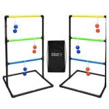 GoSports Indoor/Outdoor Ladder Toss Game Set with 6 Rubber Bolos, Carrying Case and Score Trackers