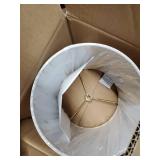 Aspen Creative 31227 Transitional Drum (Cylinder) Shaped Spider Construction Lamp Shade in White, 8" wide (8" x 8" x 8")