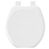 Mayfair Slow Close Round White Molded Wood Toilet Seat