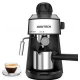 Espresso Machine 3.5 Bar 4 Cup Espresso Maker Cappuccino Latte Machine with Steam Milk Frother and Pot