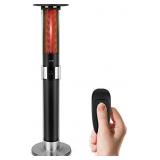 Infrared Outdoor Electric Space Heater - 1500 Watt Portable Fast Heating Outdoor Tower Heater Odorless Waterproof Electric Patio Heater w/ Tip-over Safety Switch - Remote Control- SereneLife SLOHT44