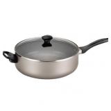 Farberware Dishwasher Safe Aluminum Nonstick Jumbo Cooker with Lid and Helper Handle, 6-Quart, Champagne