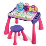VTech Touch and Learn Activity Desk Deluxe with Easel, Chalkboard, Pink