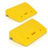 PYLE PCRBDR27 - Car/Truck Curb Ramps - Vehicle Curb-Side Bridge Kit (2-Pcs.)