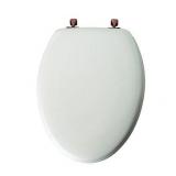Mayfair Elongated White Molded Wood Toilet Seat