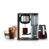 Ninja - 10-Cup Specialty Coffee Maker with Fold-Away Frother and Glass Carafe CM401 - Black/Stainless Steel