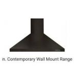 Wall Mount Range Hood in Fingerprint Resistant Black Stainless
