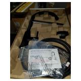 SOKA Commercial Kitchen Sink Faucet With Pull Down Sprayer High Arc Fit for One & 3 Hole w/ Deck Plate Single Handle Industrial Style Matte Black